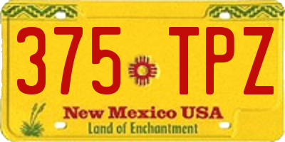 NM license plate 375TPZ