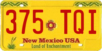 NM license plate 375TQI