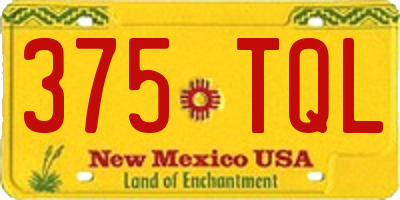 NM license plate 375TQL