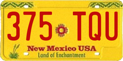 NM license plate 375TQU
