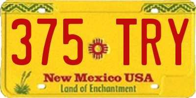 NM license plate 375TRY