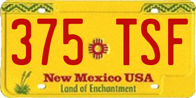 NM license plate 375TSF