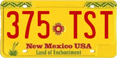 NM license plate 375TST