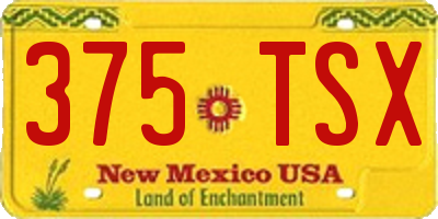 NM license plate 375TSX