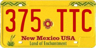 NM license plate 375TTC