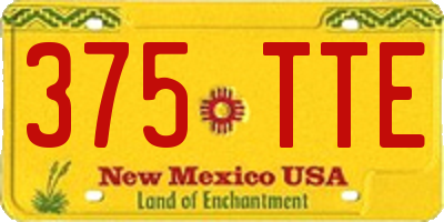 NM license plate 375TTE