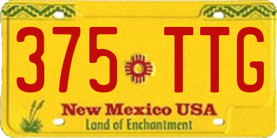 NM license plate 375TTG