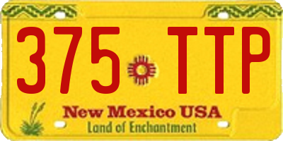 NM license plate 375TTP