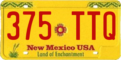 NM license plate 375TTQ