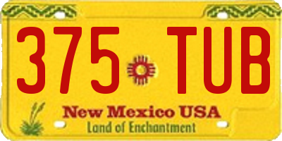 NM license plate 375TUB