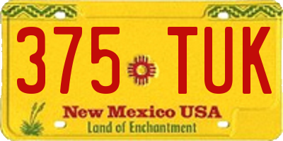 NM license plate 375TUK