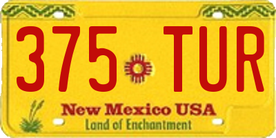 NM license plate 375TUR
