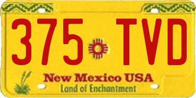 NM license plate 375TVD