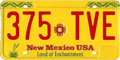 NM license plate 375TVE