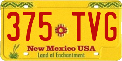 NM license plate 375TVG