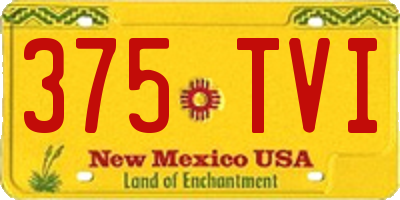NM license plate 375TVI