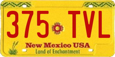 NM license plate 375TVL