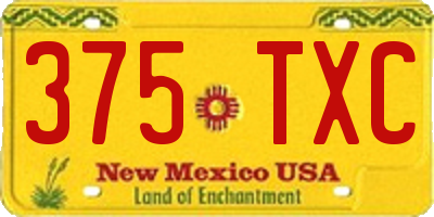 NM license plate 375TXC