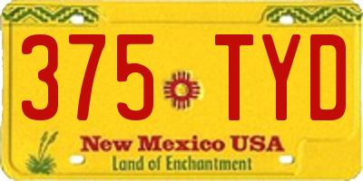 NM license plate 375TYD