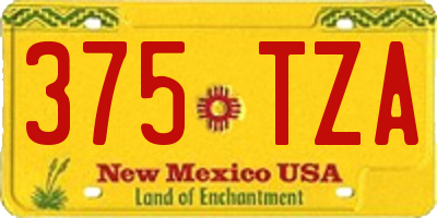 NM license plate 375TZA