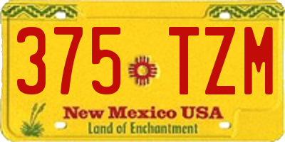 NM license plate 375TZM