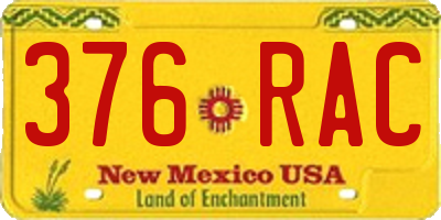 NM license plate 376RAC