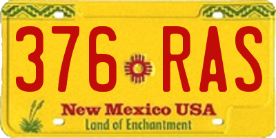 NM license plate 376RAS