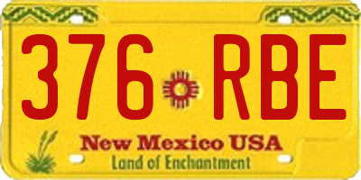 NM license plate 376RBE