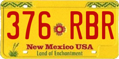 NM license plate 376RBR