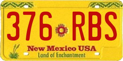 NM license plate 376RBS