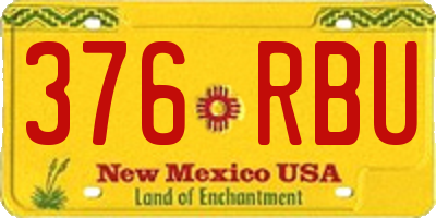 NM license plate 376RBU