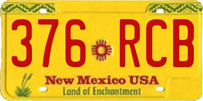 NM license plate 376RCB