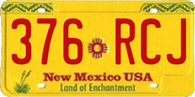 NM license plate 376RCJ