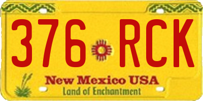 NM license plate 376RCK