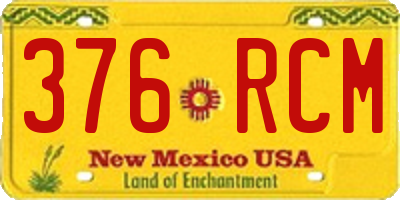 NM license plate 376RCM