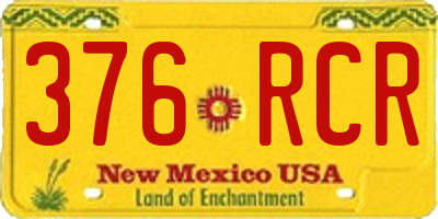 NM license plate 376RCR