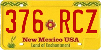 NM license plate 376RCZ