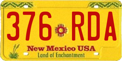 NM license plate 376RDA