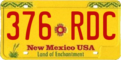 NM license plate 376RDC