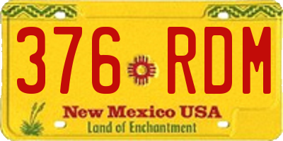 NM license plate 376RDM