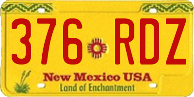 NM license plate 376RDZ