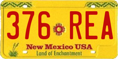 NM license plate 376REA