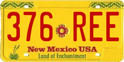 NM license plate 376REE