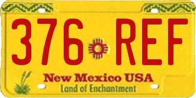NM license plate 376REF