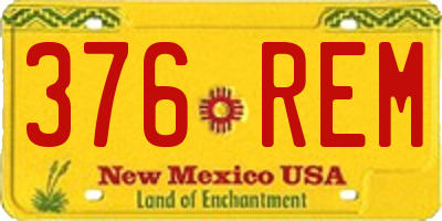 NM license plate 376REM