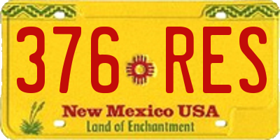 NM license plate 376RES