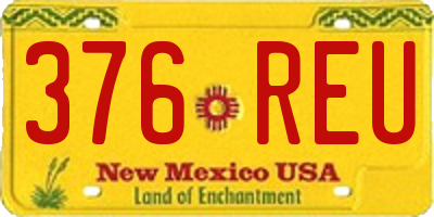 NM license plate 376REU