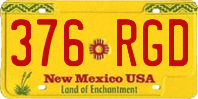 NM license plate 376RGD