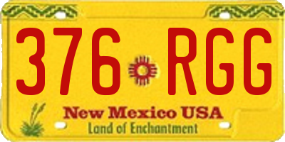 NM license plate 376RGG