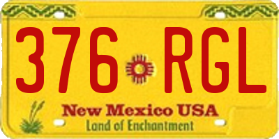 NM license plate 376RGL
